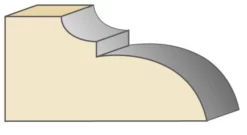 Torquata Table Edge Moulding Bit - Profile #1 -Sander shop 479 Table20Edge20TE01BH20New