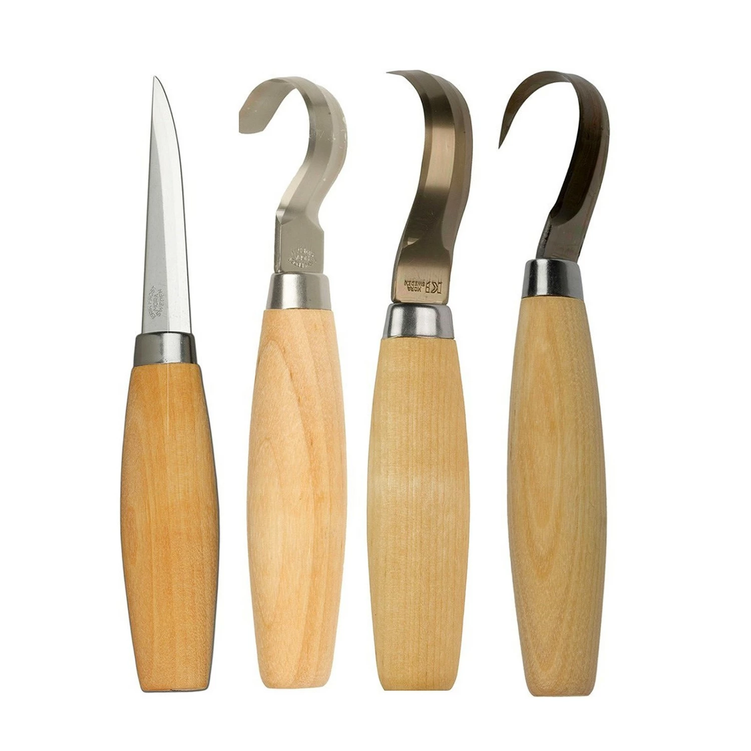 Morakniv Set Of 4 Spoon Carving Knives - Sheathed 2 Morakniv Set Of 4 Spoon Carving Knives - Sheathed - Image 2